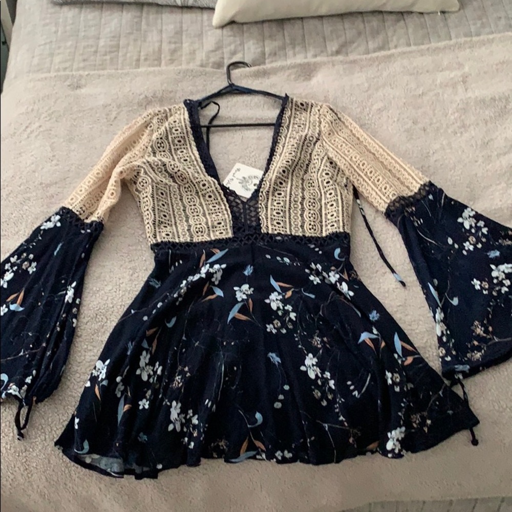Navy Angel Biba Dress